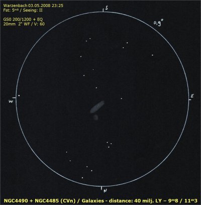 Galaxienjagd - NGC4490 und NGC4485