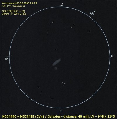 Galaxienjagd - NGC4490 und NGC4485